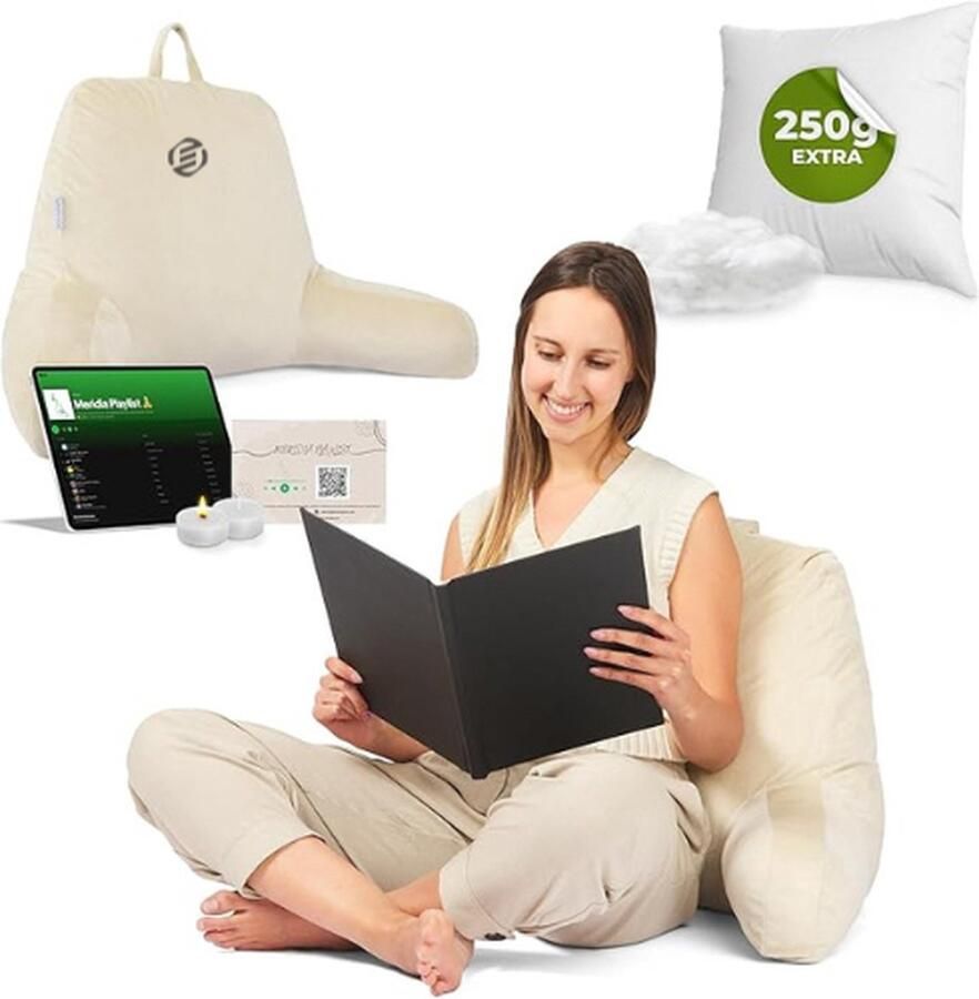 Equivera Leeskussen voor in Bed Leeskussen Bank Leeskussen voor in Bed en Bank Zitkussen Steunkussen Onderrug Ondersteuning