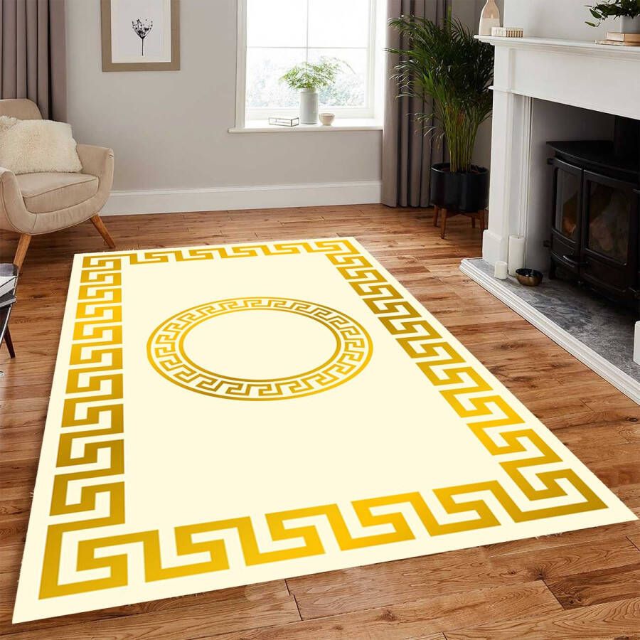 Era Huisdecoratie Grieks Tapijt Grieks Patroon Tapijt Gouden Tapijt Kleurrijk Tapijt Woon Kamer Tapijt Modern Tapijt Designer Tapijten Populair Tapijt Cadeau Voor Hem Antislip Tapijt 150x230 cm