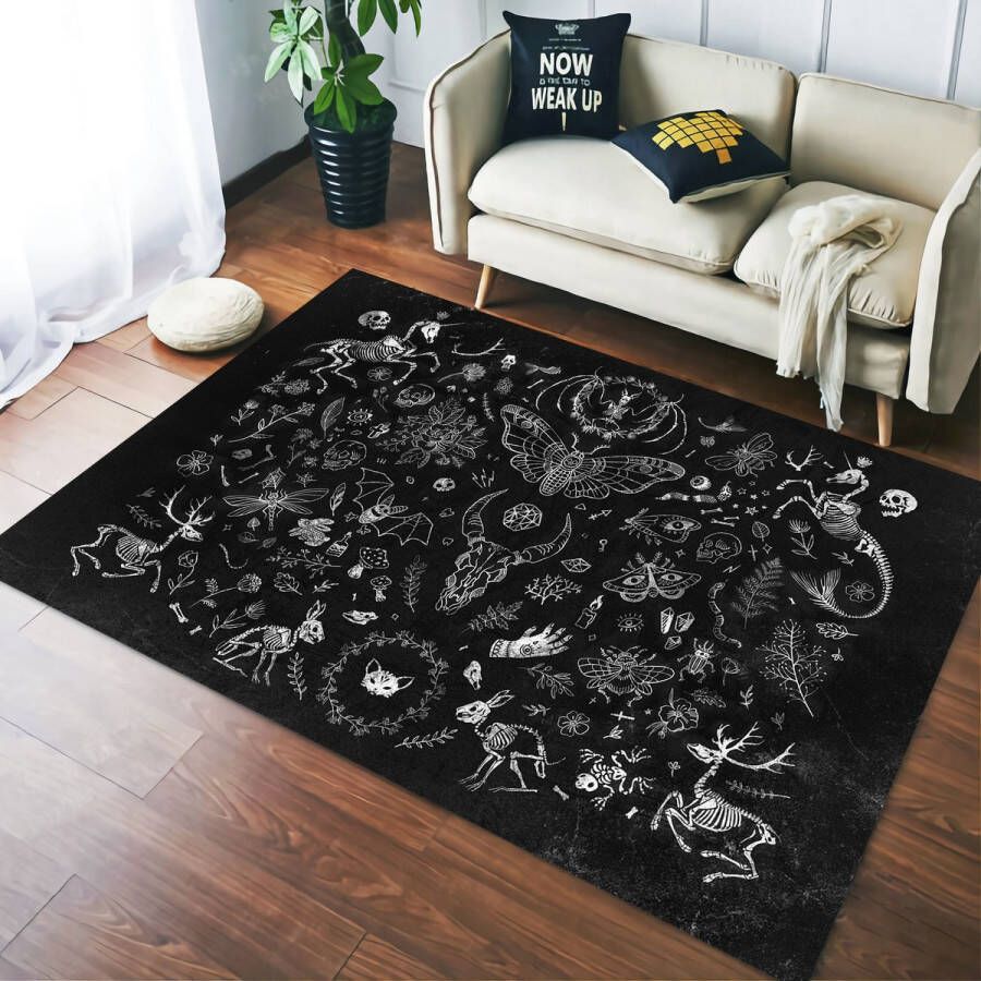 Era Huisdecoratie Heksen tapijt-gotisch tapijt- vleermuisdeken- heksachtig esthetisch tapijt- skelettapijt- 100x150 cm