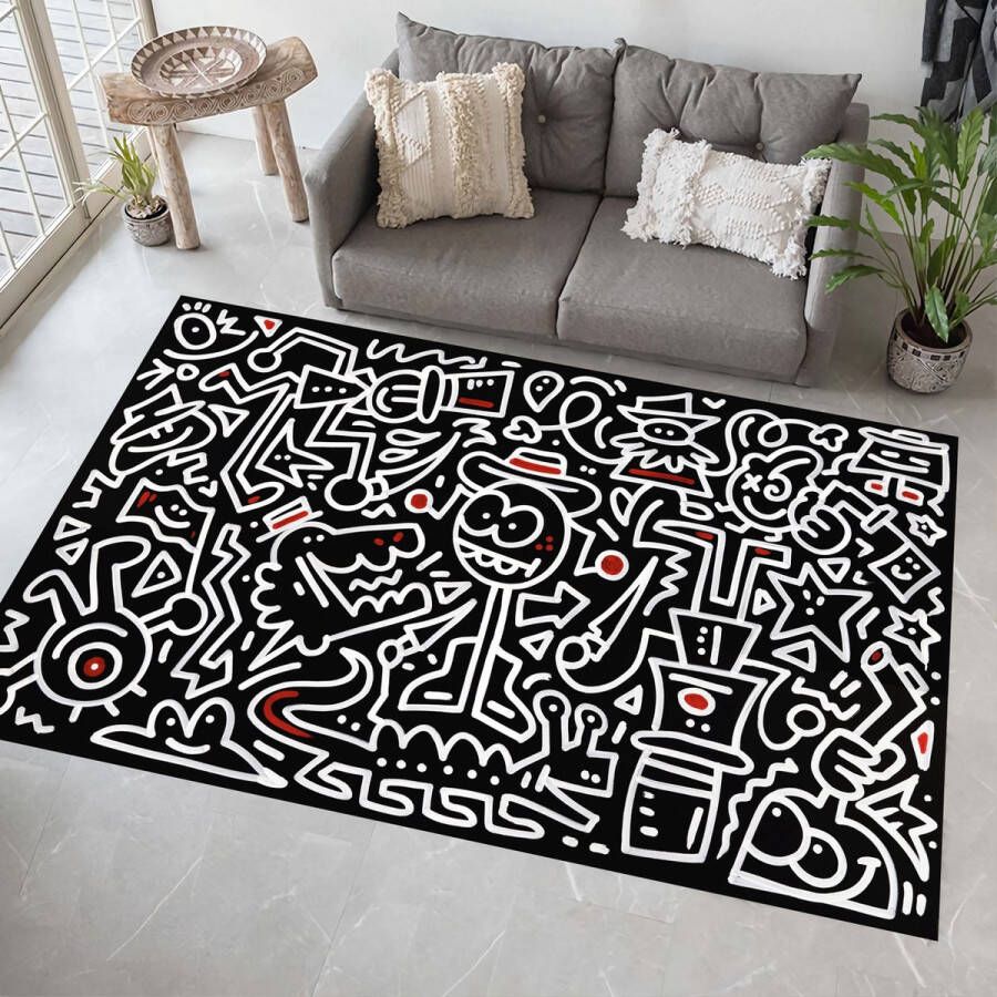 Era Huisdecoratie tapijt tekenen- esthetisch tapijt- haring tapijt-Woonkamertapijt kinderkamer vloerbedekking-woonkamer-keuken-entree 120x180 cm