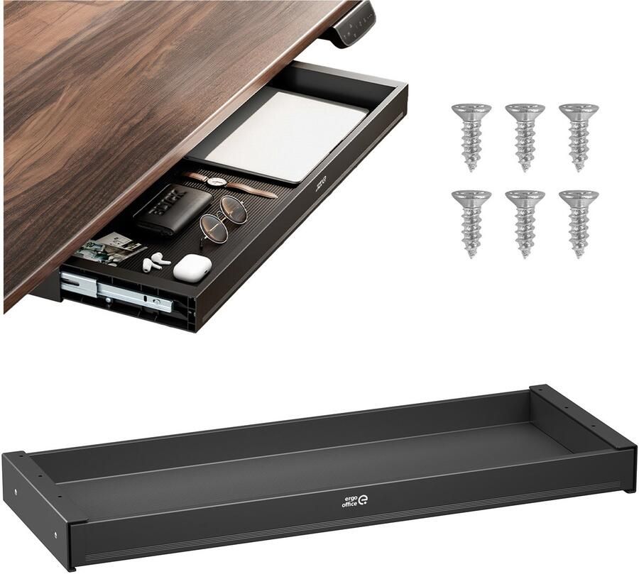 Ergo Office Bureau lade vlakke onderkastlade breedte 758 mm max. belasting 10 kg Zwart ER-302 B