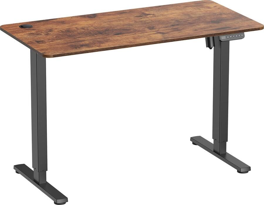 Ergo Office Bureau zit-sta bureau elektrische hoogteverstelling max hoogte 114cm Bruin