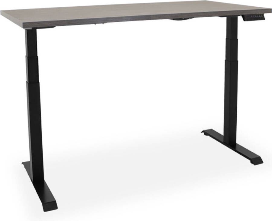 Ergofy Elektrisch zit-sta bureau Essential NPR 120x80cm dark oak zwart