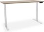 Ergofy Elektrisch zit-sta bureau Essential NPR 140x80cm medium oak wit - Thumbnail 1