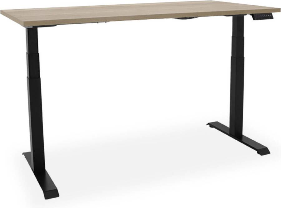 Ergofy Elektrisch zit-sta bureau Essential NPR 160x80cm medium oak zwart