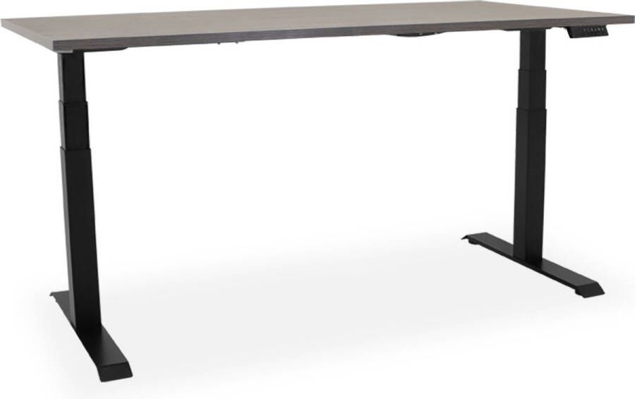 Ergofy Elektrisch zit-sta bureau Essential NPR 180x80cm dark oak zwart