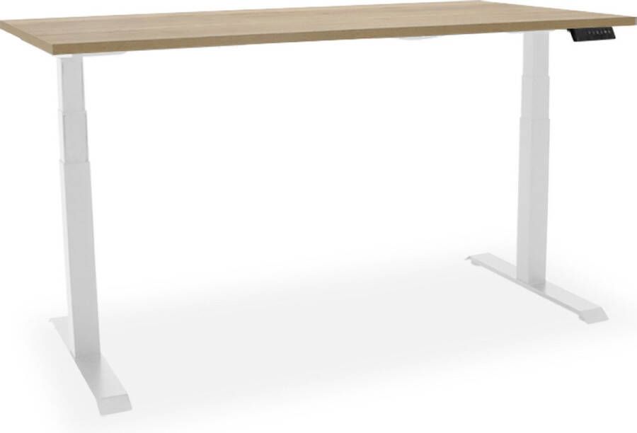 Officetopper Essential elektrisch zit-sta bureau 160x80cm halifax wit - Foto 1