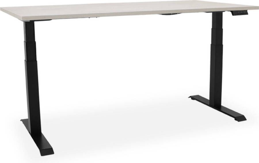 Officetopper Elektrisch zit-sta bureau Essential NPR 180x80cm light oak zwart