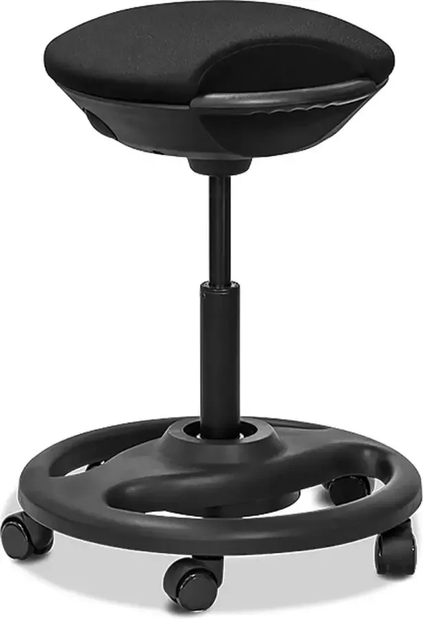 Ergoline ergonomische balanskruk of wiebelkruk met onbelast geremde wielen