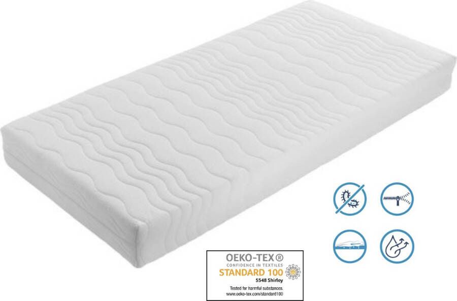 Ergoline Matras 140x200 14cm dik HR Koudschuim Afritsbaar hoes contour gesneden 7-zone