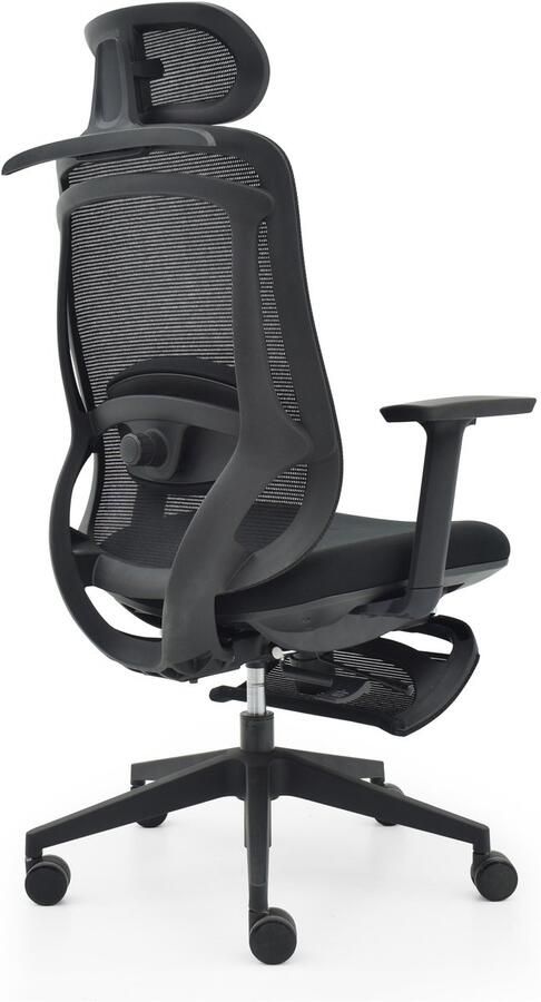 Ergolis Ergonomische Bureaustoel Met Voetsteun Zwart Office Chair Tot 150 kg Game Stoel Gaming Stoel Kantoor Stoel