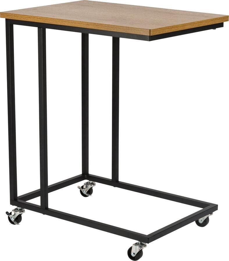 Erro Bijzettafel op wieltjes 50x35x60cm inclusief pootjes voor gebruik zonder wielen