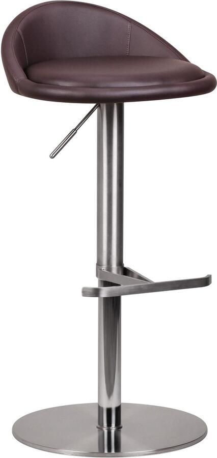 Ervesto Duurzame M1 Barkruk roestvrijstaal bruin eigentijds kruk verstelbare design barkruk is draaibaar