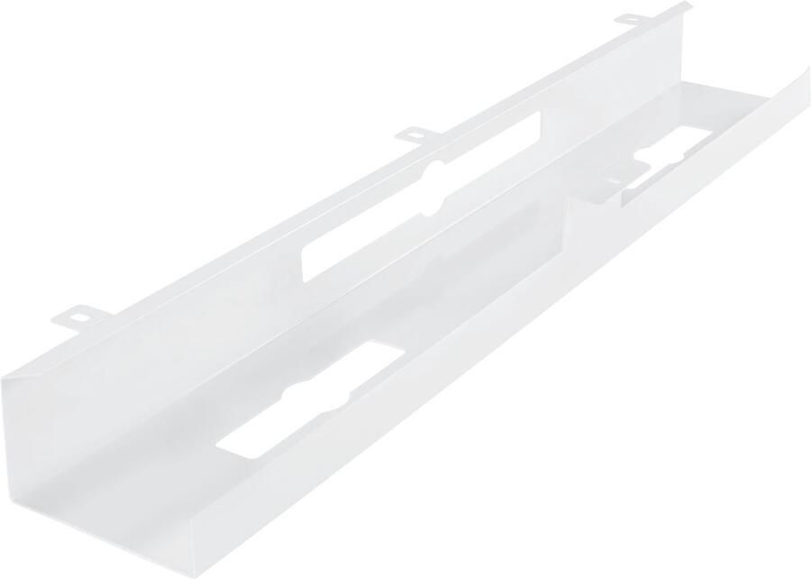 Ervesto kabelgoot bureau 80x7x13 cm brede onderbouw kabelgeleiding white Kabelbeheer Kabelgoot Poedercoating Kabelgoot horizontaal metal