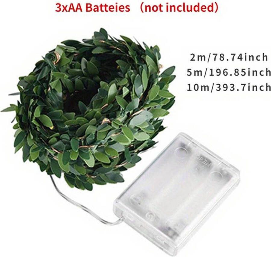 Esdoorn Buiten Kunstplant Werkt op batterij- Hanglampen Kunstmatige Outdoor Ivy Leaf Plants Voor Hek Muur Eettafel Ramadan Decoratie- Kerstverlichting