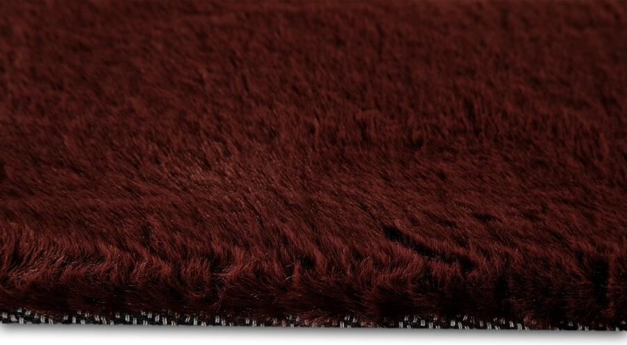 Esprit Alice Hoogpolig vloerkleed bordeaux rood 120x170