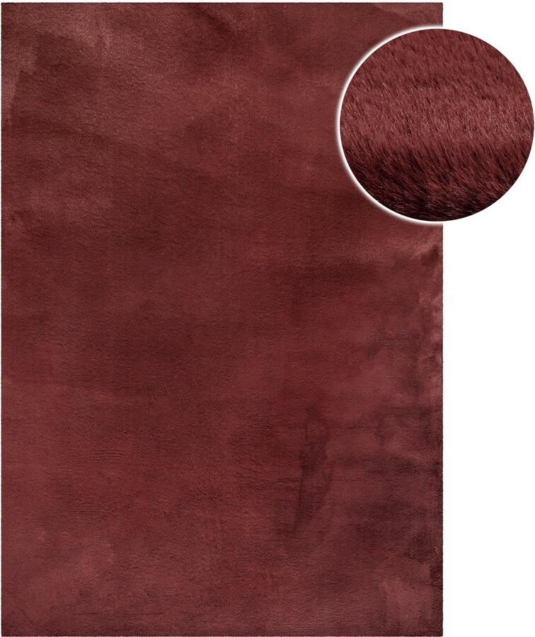 Esprit Alice Hoogpolig vloerkleed bordeaux rood 200x290