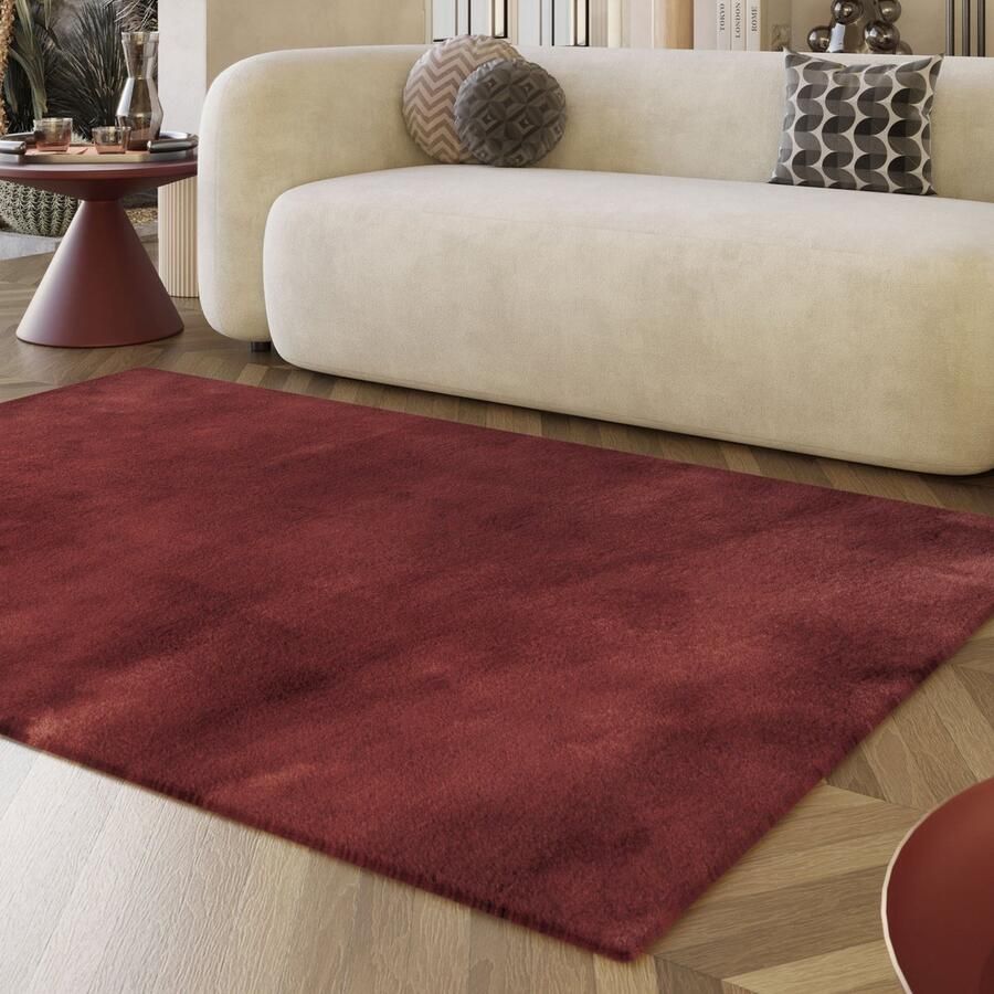 Esprit Alice Hoogpolig vloerkleed 60x90 bordeaux rood
