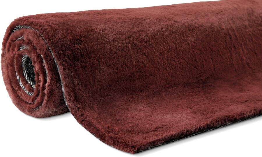 Esprit Alice Hoogpolig vloerkleed 200x200 bordeaux rood
