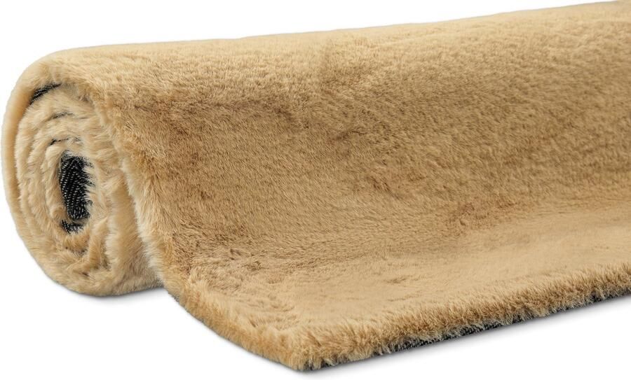 Esprit Alice Hoogpolig vloerkleed Karamel beige 70x140