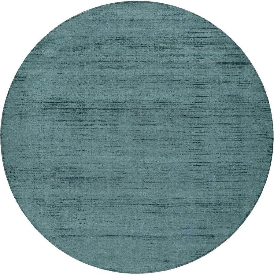 Esprit Gil Laagpolig vloerkleed 200 cm rond petrol turkoois