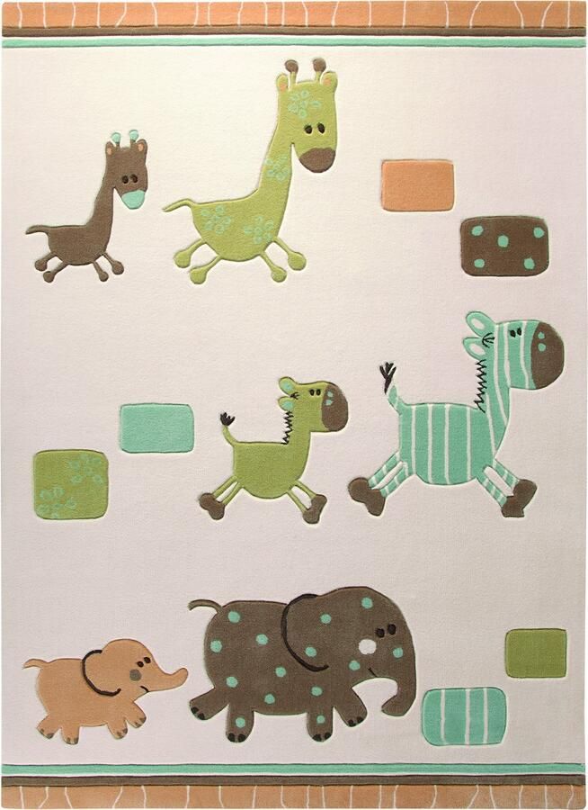 Esprit Lucky Zoo Kinder vloerkleed beige 70x140 cm