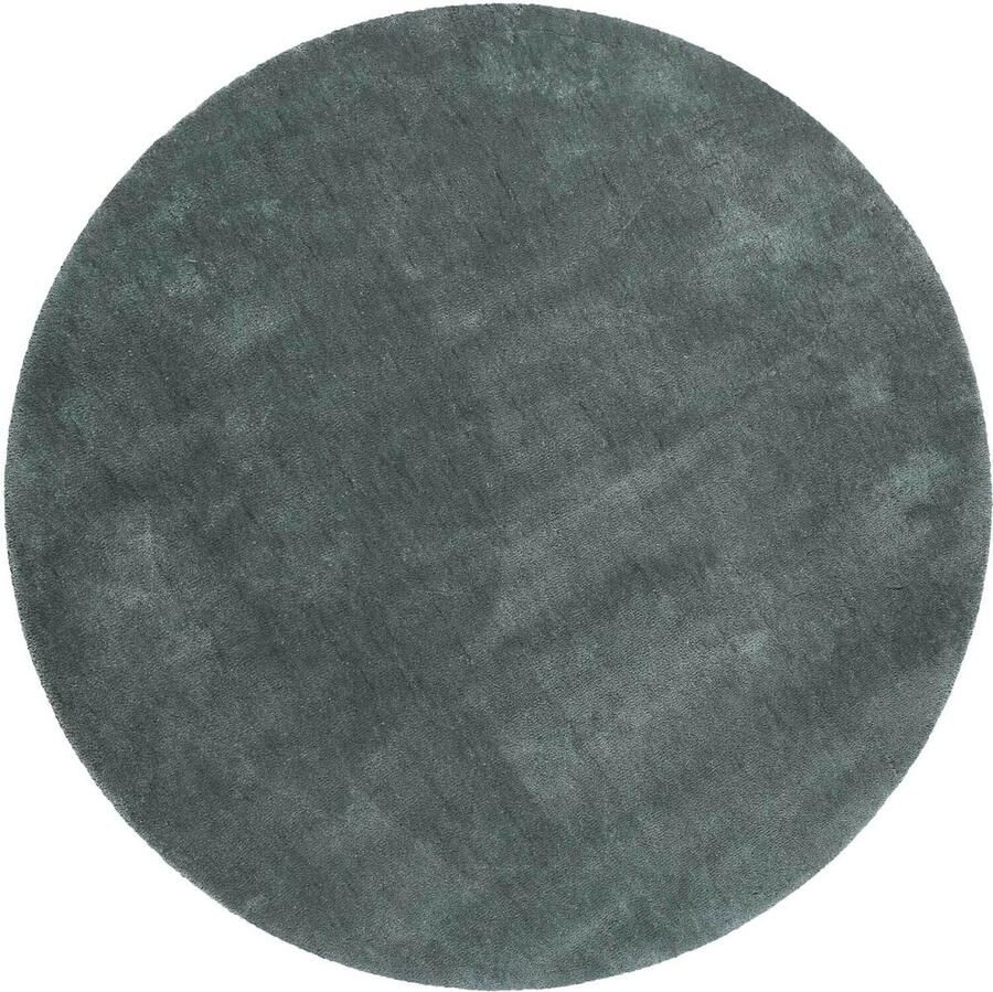 Esprit #relaxx Hoogpolig vloerkleed 200 x 200 cm rond grijs groen