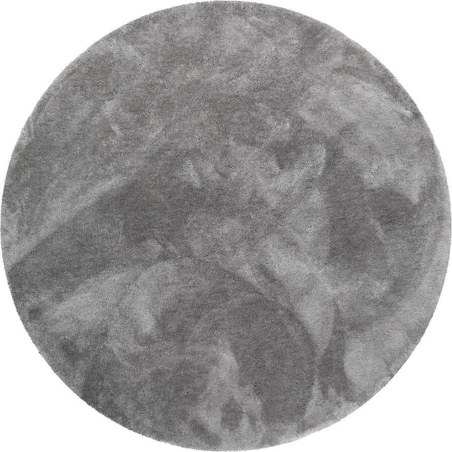 Esprit #relaxx Hoogpolig vloerkleed 200 x 200 cm rond taupe grijs