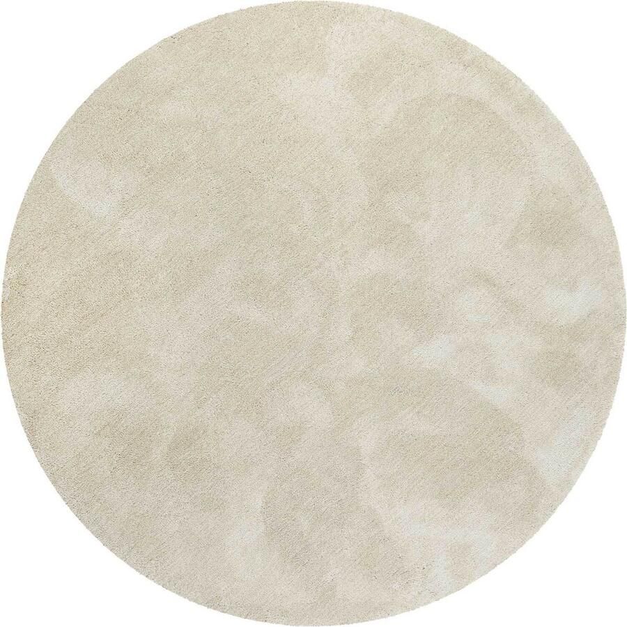 Esprit #relaxx Hoogpolig vloerkleed 200 x 200 cm rond Crème beige gemêleerd