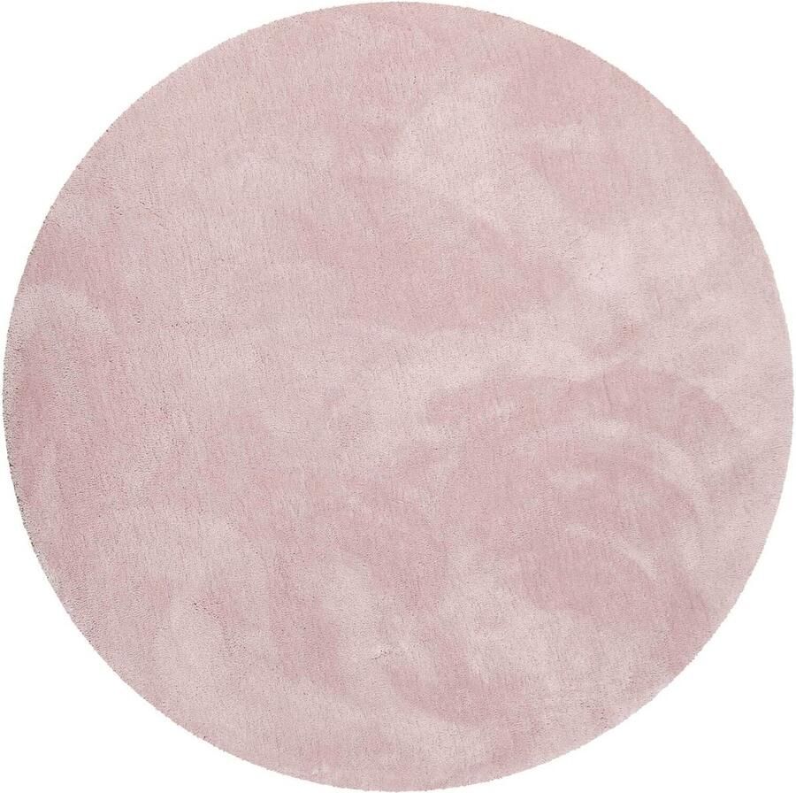 Esprit #relaxx Hoogpolig vloerkleed 200 x 200 cm rond roze