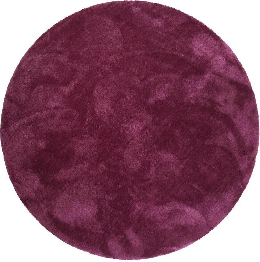 Esprit #relaxx Hoogpolig vloerkleed 200 x 200 cm rond roze violet