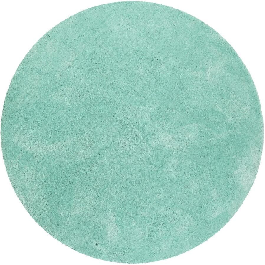 Esprit #relaxx Hoogpolig vloerkleed 200 x 200 cm rond turkoois
