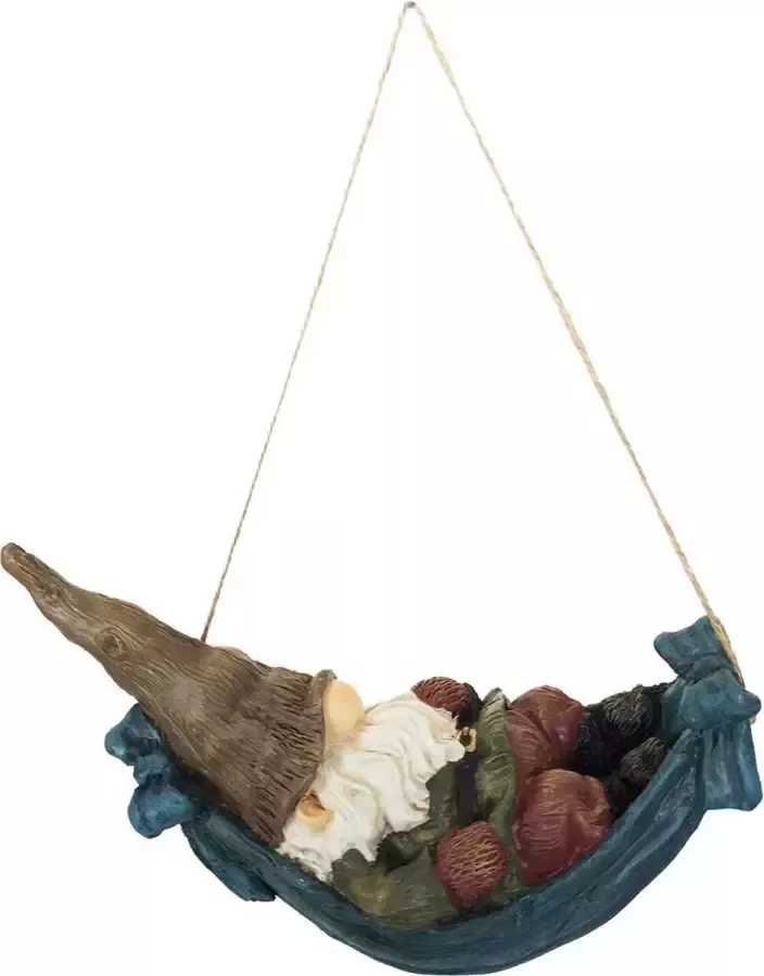 True to Nature Tuinkabouter in hangmat 22 x 13 cm kabouter beeldjevan steen