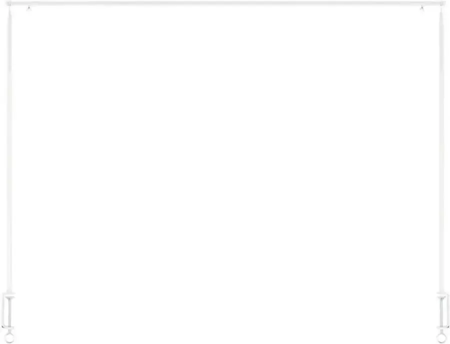 Esschert Design Tafelstang met klem decoratief wit tafelklem