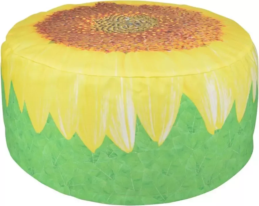 Esschert's Garden Tuinpoef Opblaasbaar Waterbestendig Zonnebloem Opblaasbare Tuin Poef