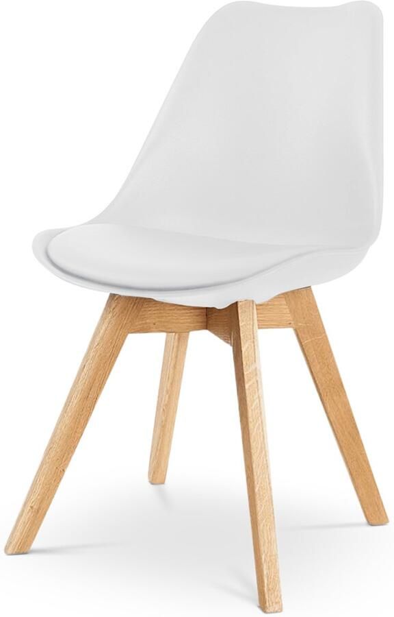 Essence Madera eetkamerstoel wit houten onderstel