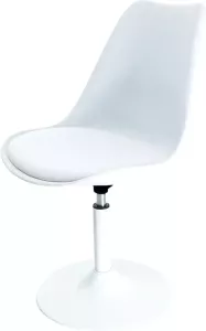 Essence Fuerta draaibare stoel Witte zitting Wit onderstel