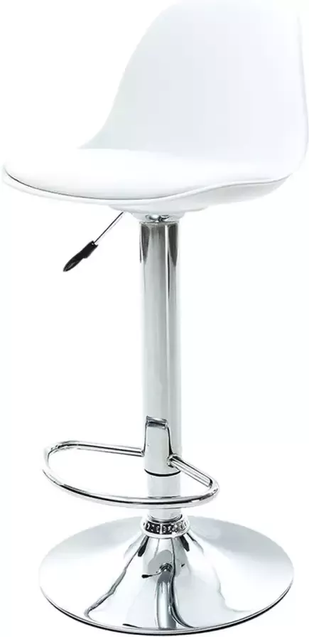 Essence Fuerta draaibare barkruk wit chroom onderstel