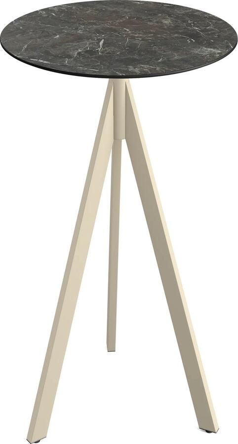 Essentials Infinity Tripod Statafel Zand Frame + Galaxy Marble HPL 70 cm 140061570 Horeca & Professioneel