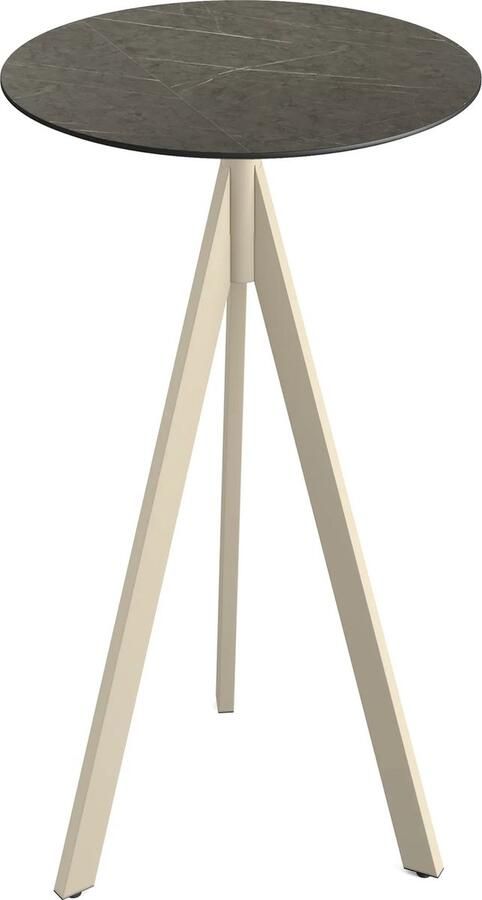 Essentials Infinity Tripod Statafel Zand Frame + Midnight Marble HPL 70 cm 140061670 Horeca & Professioneel