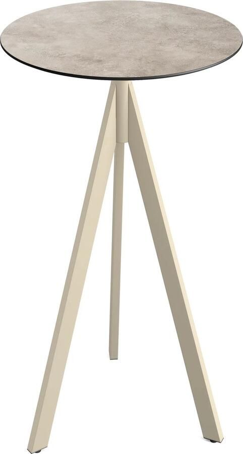 Essentials Infinity Tripod Statafel Zand Frame + Moonstone HPL 70 cm 140061370 Horeca & Professioneel