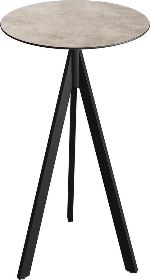 Essentials Infinity Tripod Statafel Zwart Frame + Moonstone HPL 70 cm 140041370 Horeca & Professioneel