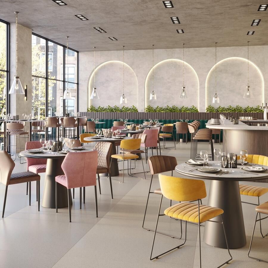 Essentials Mundo barkruk zwart set van 4 kunstleder bekleed brandvertragend 46 5x49x105cm (LxBxH)