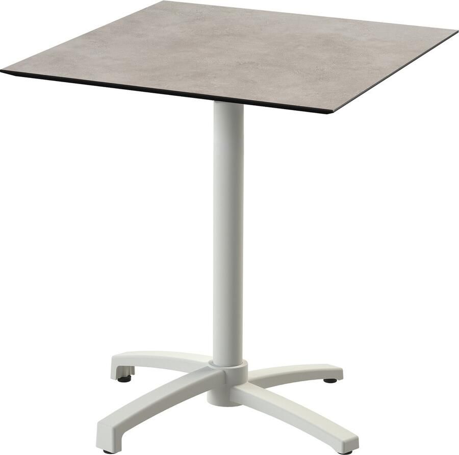 Essentials X Cross Terrastafel Zand Frame + Moonstone HPL 70x70 cm 110091377 Horeca & Professioneel