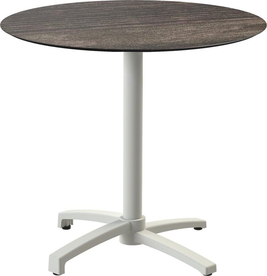 Essentials X Cross Terrastafel Zand Frame + Riverwashed Wood HPL 70 cm 110091470 Horeca & Professioneel