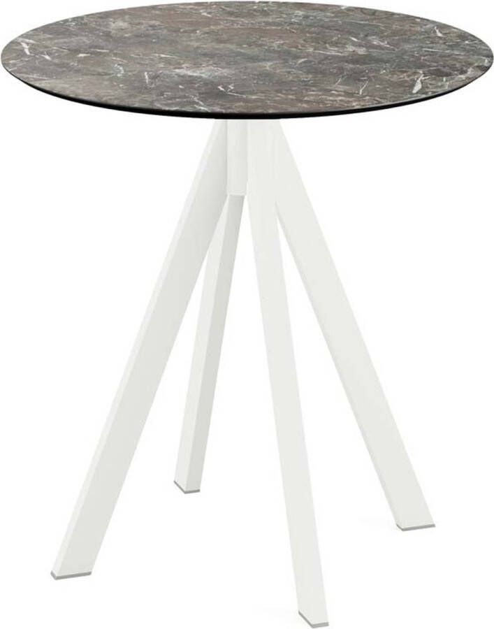 Essentials Infinity Terrastafel Wit Frame + Galaxy Marble HPL 70 cm 120021570