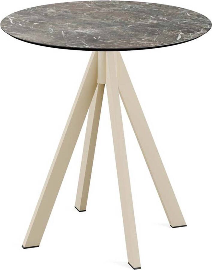 Essentials Infinity Terrastafel Zand Frame + Galaxy Marble HPL 70 cm 120031570