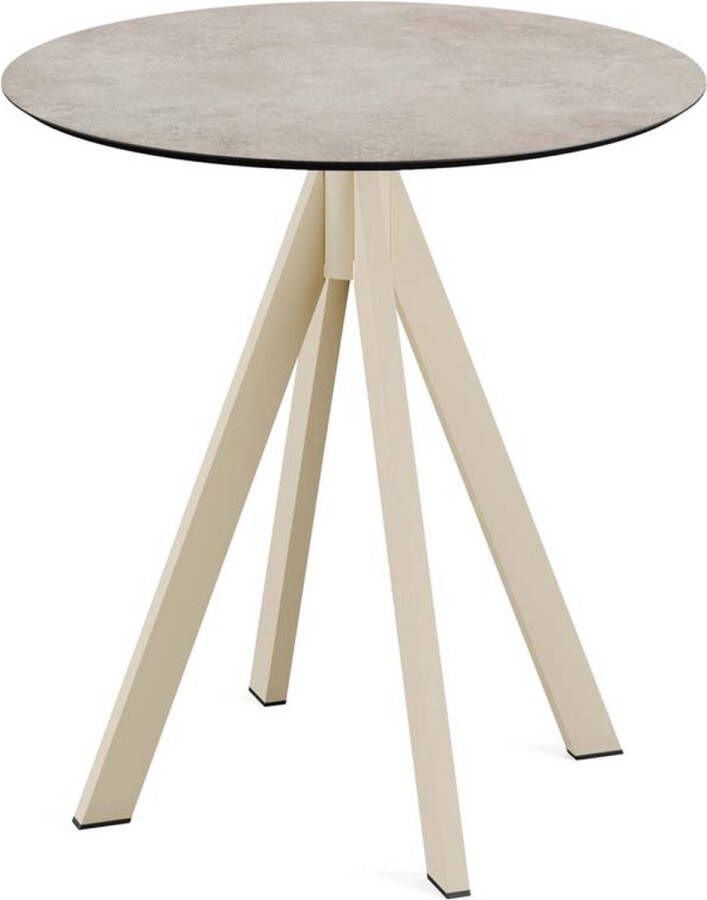 Essentials Infinity Terrastafel Zand Frame + Moonstone HPL 70 cm 120031370