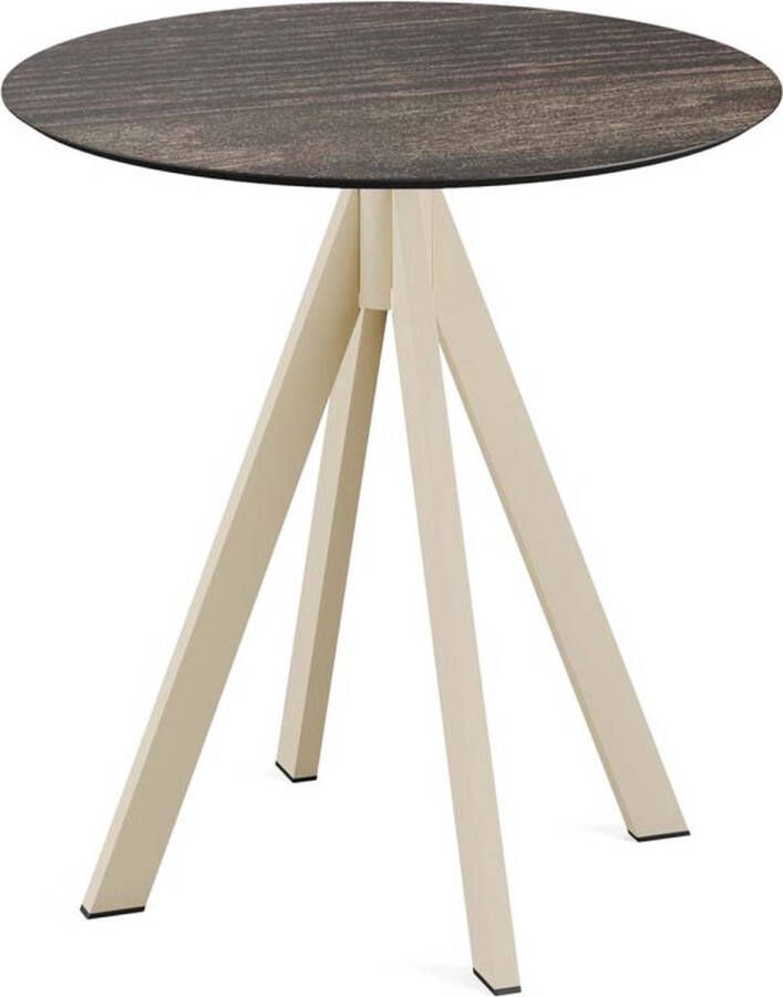 Essentials Infinity Terrastafel Zand Frame + Riverwashed Wood HPL 70 cm 120031470