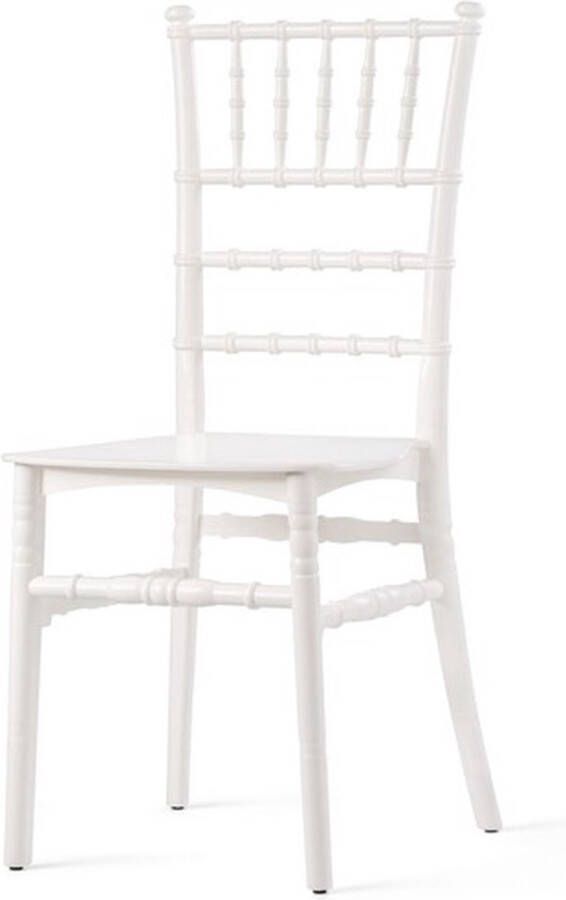 Huismerk Essentials stapelstoel Tiffany white set van 8 Polypropylene 41x43x92cm (LxBxH) niet fragiel